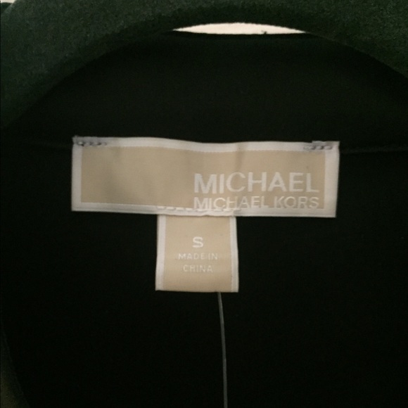 Michael Kors Black  Dog Tag Crop Bomber Jacket - Picture 4 of 5